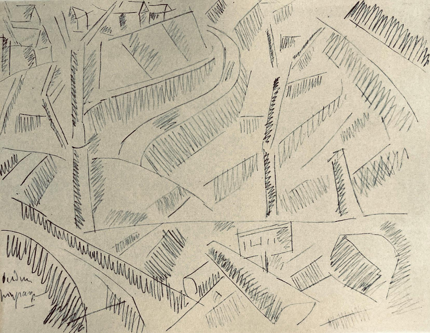 Fernand Lger, Paysage A Verdun, Fernand Lger, Dessins De Guerre, Lithograph