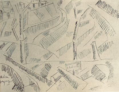 Fernand Lger, Paysage A Verdun, Fernand Lger, Dessins De Guerre, Lithograph
