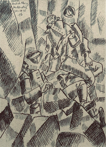 Fernand Lger, Sur La Route De Fleury: Les Deux Tus, Fernand Lger, Dessins De Guerre, Lithograph