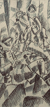Fernand Lger, Sur La Route De Fleury: Les Deux Tus, Fernand Lger, Dessins De Guerre, Lithograph