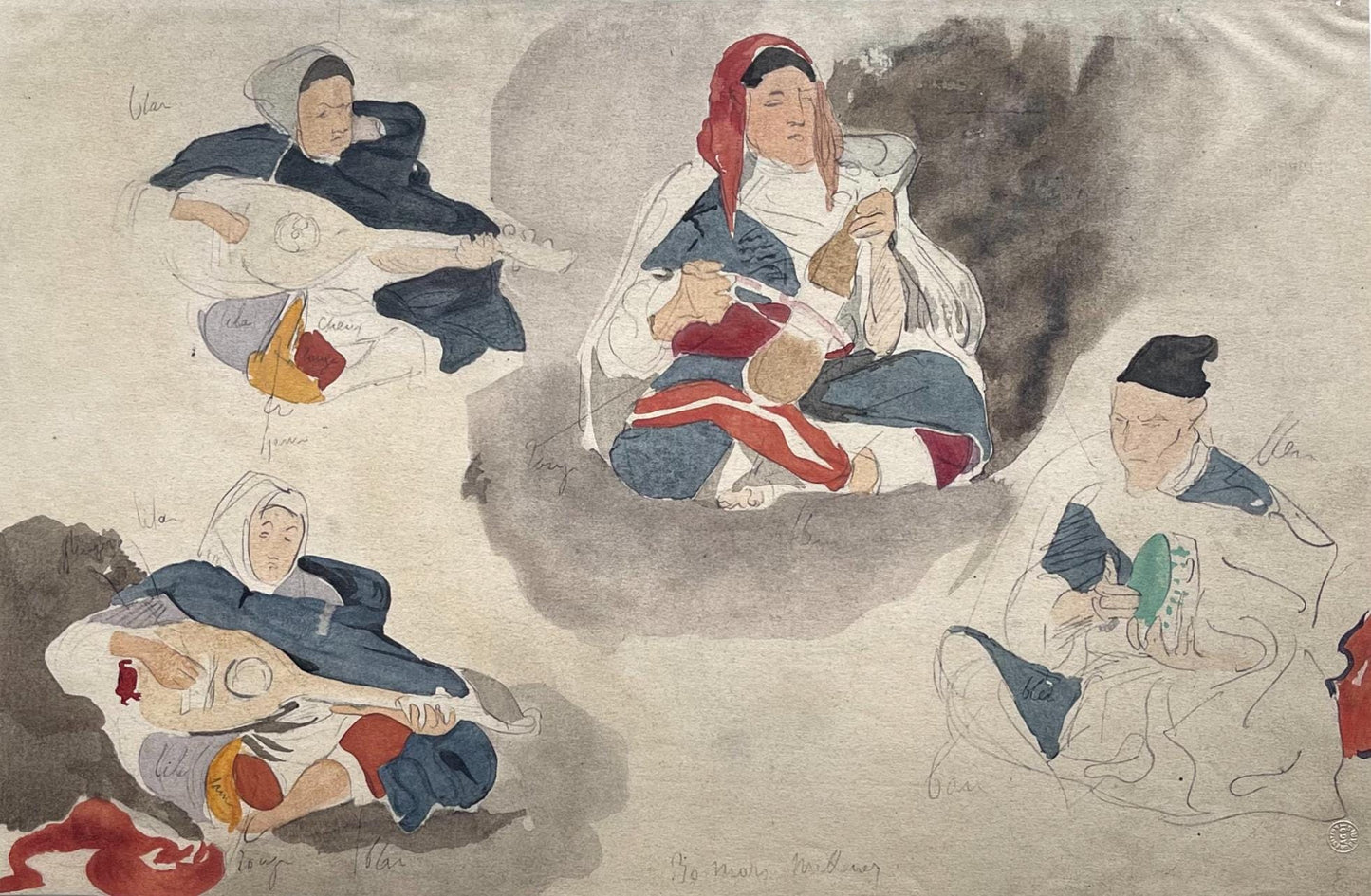 Eugne Delacroix, Composition, Trente Et Un Dessins Et Aquarelles Du Maroc, Lithograph