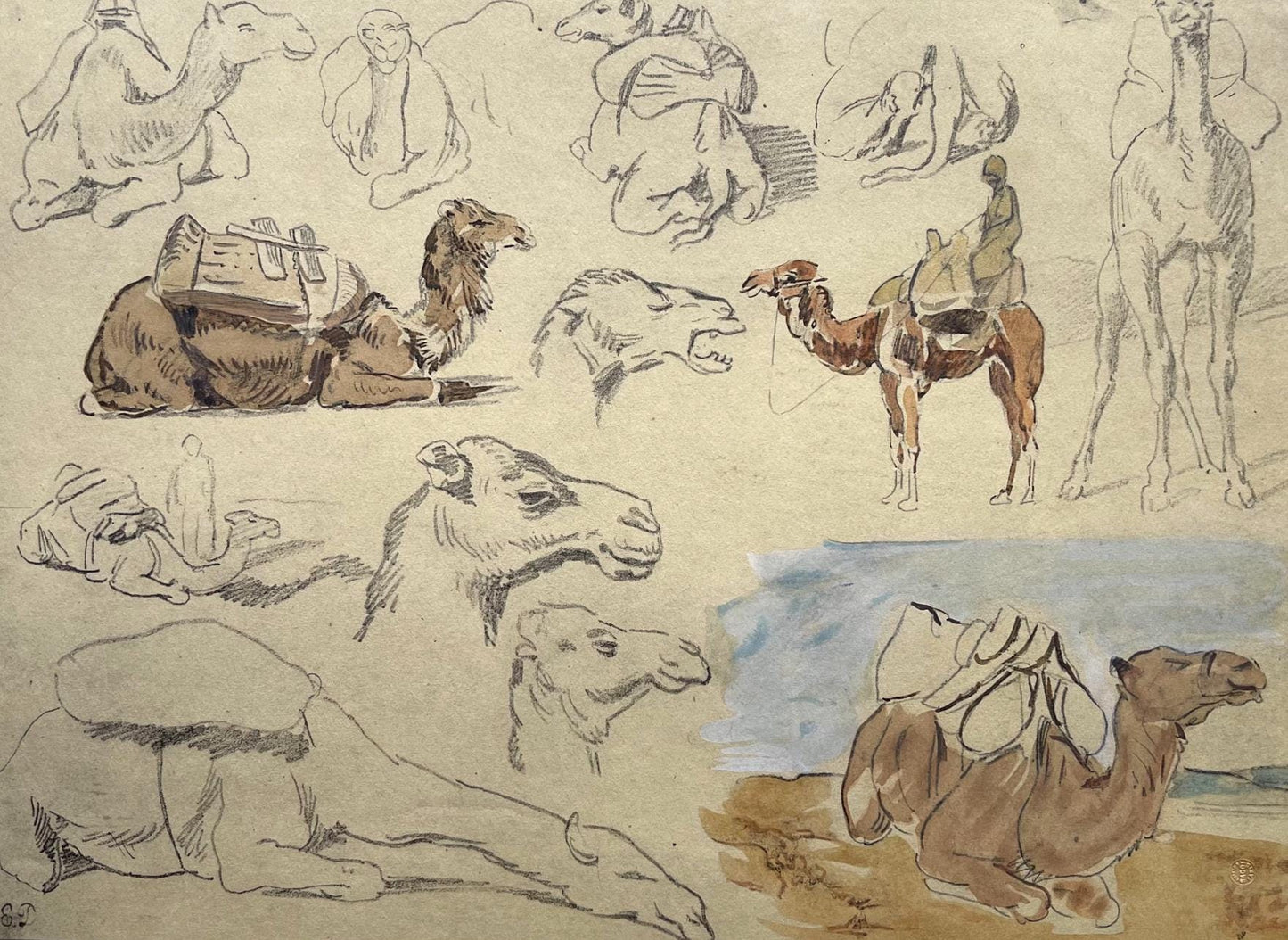 Eugne Delacroix, Composition, Trente Et Un Dessins Et Aquarelles Du Maroc, Lithograph
