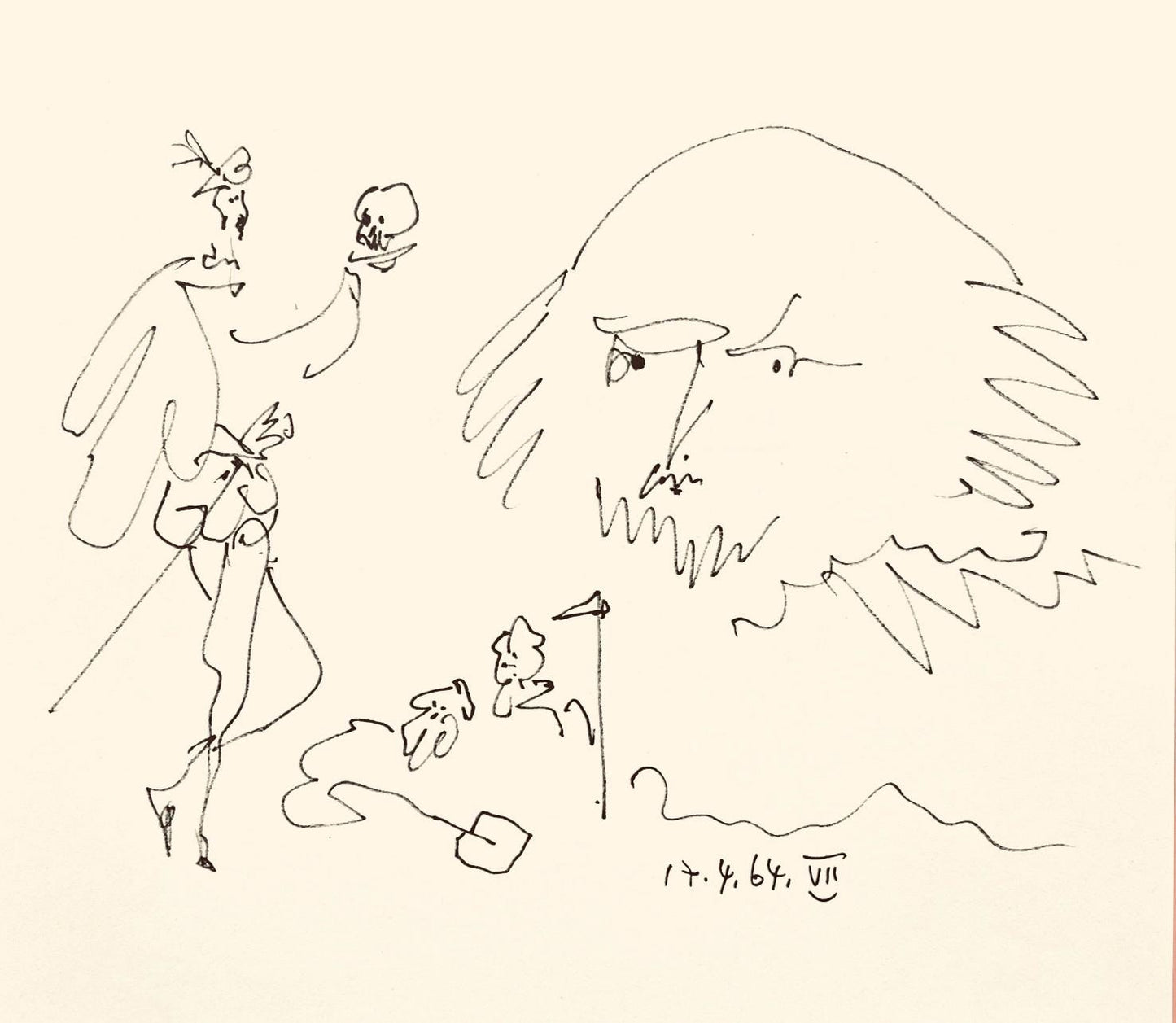 Pablo Picasso, Shakespeare Vii (Bloch 1197), Picasso-Aragon Shakespeare, Lithograph