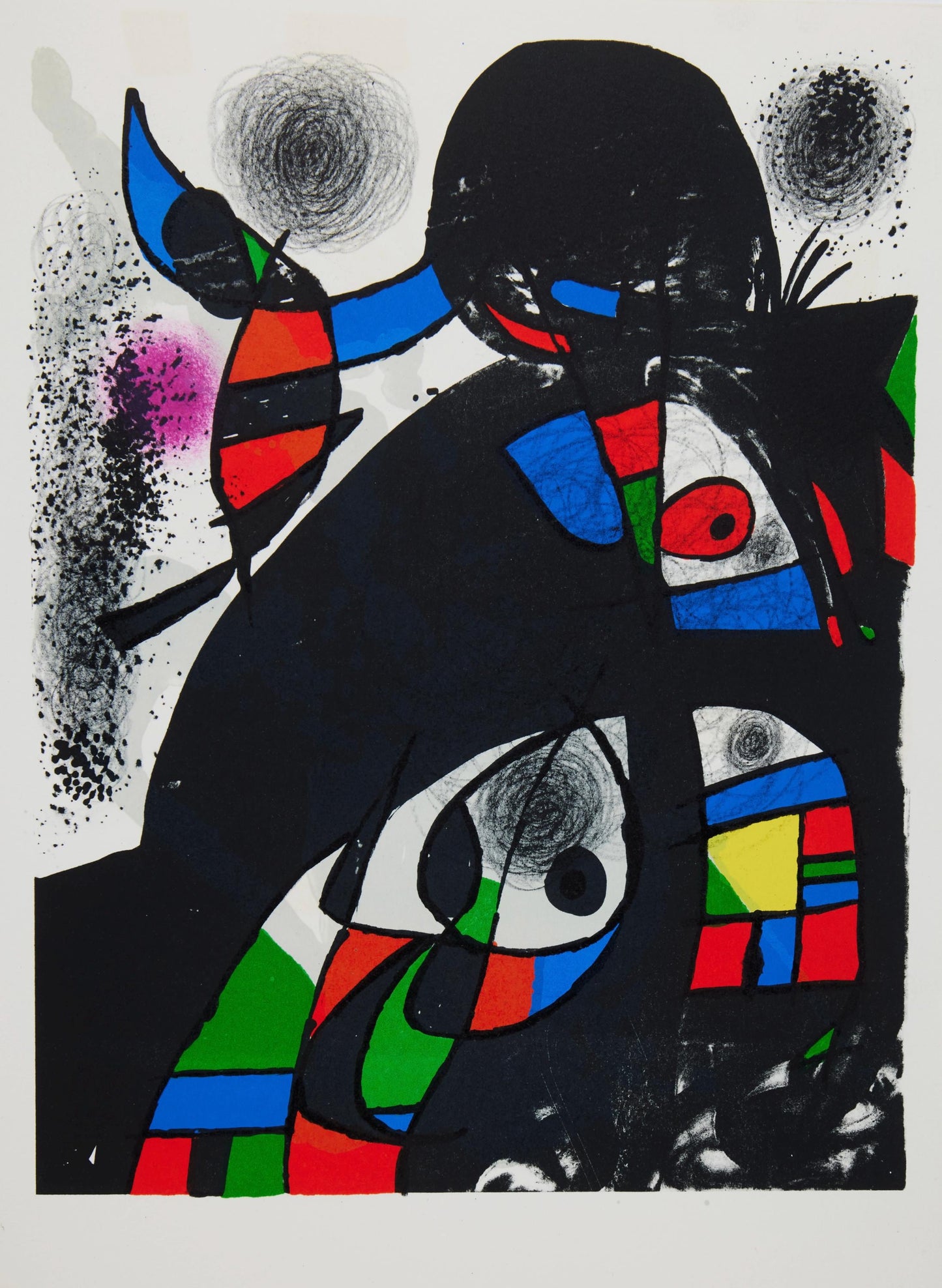 Joan Mir, Composition (Cramer 1080), San Lazzaro Et Ses Amis, Xxe Sicle, Lithograph