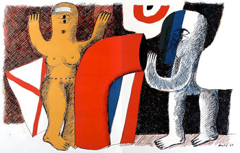 Horst Antes, Composition, Suites N8, Rencontres, Lithograph