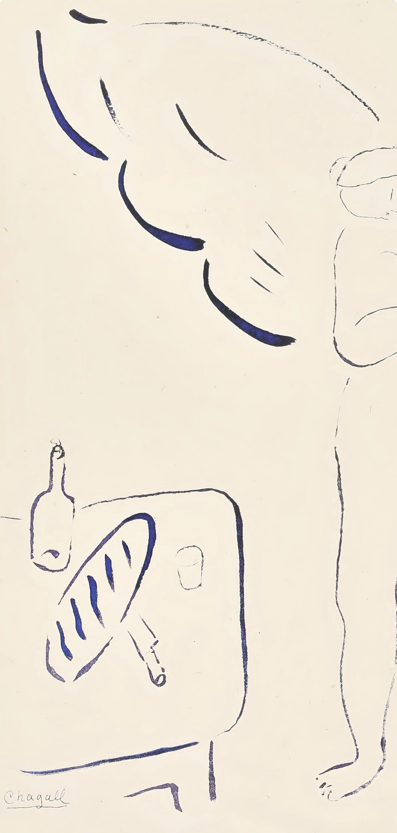 Marc Chagall, Composition, Le Dur Dsir De Durer, Lithograph