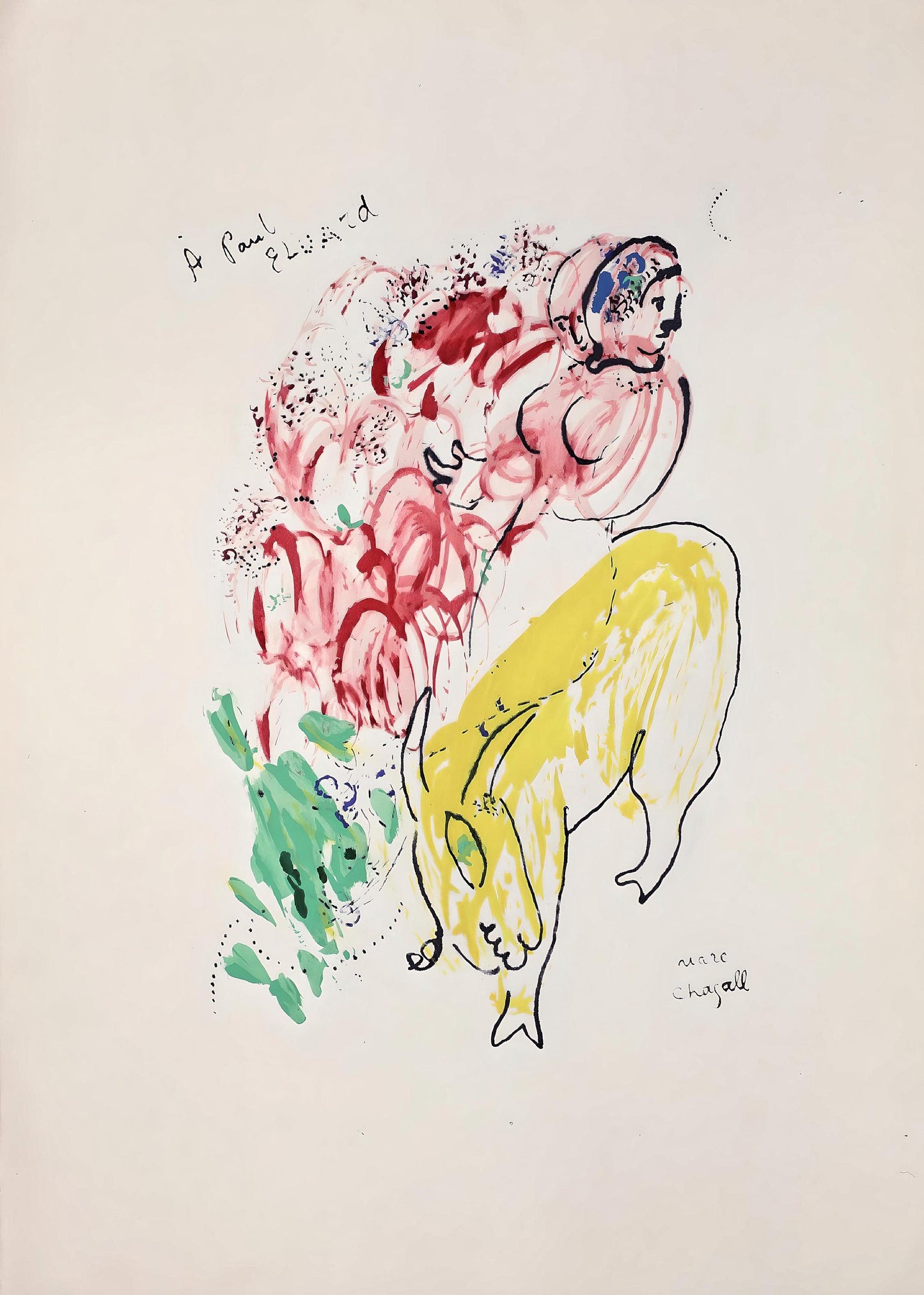 Marc Chagall, Composition, Le Dur Dsir De Durer, Lithograph