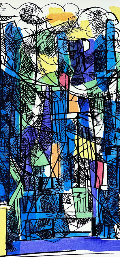 Abraham Rattner, Study For Window Cleaner, Lithograph