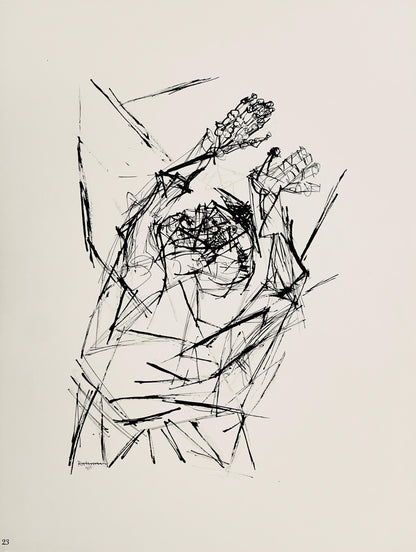 Abraham Rattner, The Valley Of Dry Bones, Lithograph