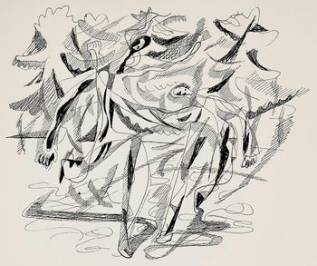 Abraham Rattner, Skaters, Lithograph