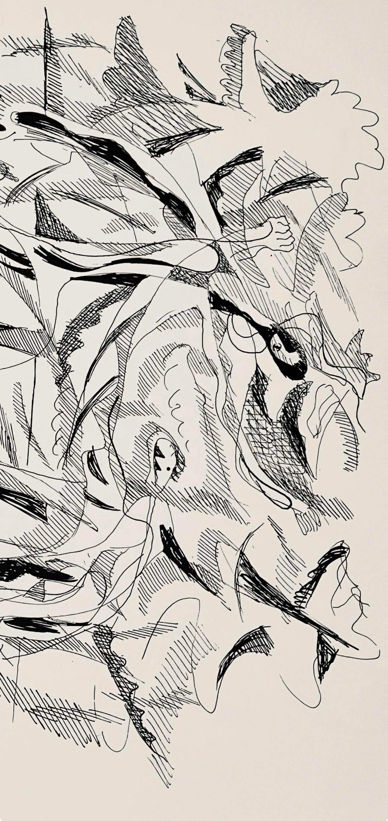 Abraham Rattner, Skaters, Lithograph