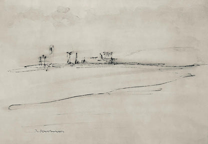 Abraham Rattner, Approaching New York, Lithograph