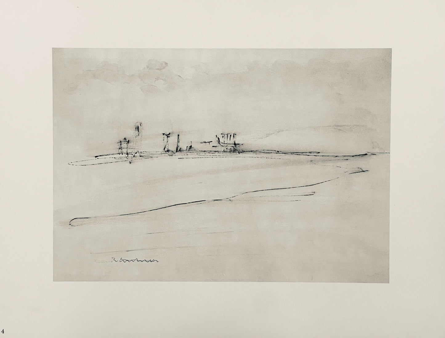 Abraham Rattner, Approaching New York, Lithograph