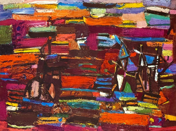 Abraham Rattner, Study For Farmscape, Lithograph