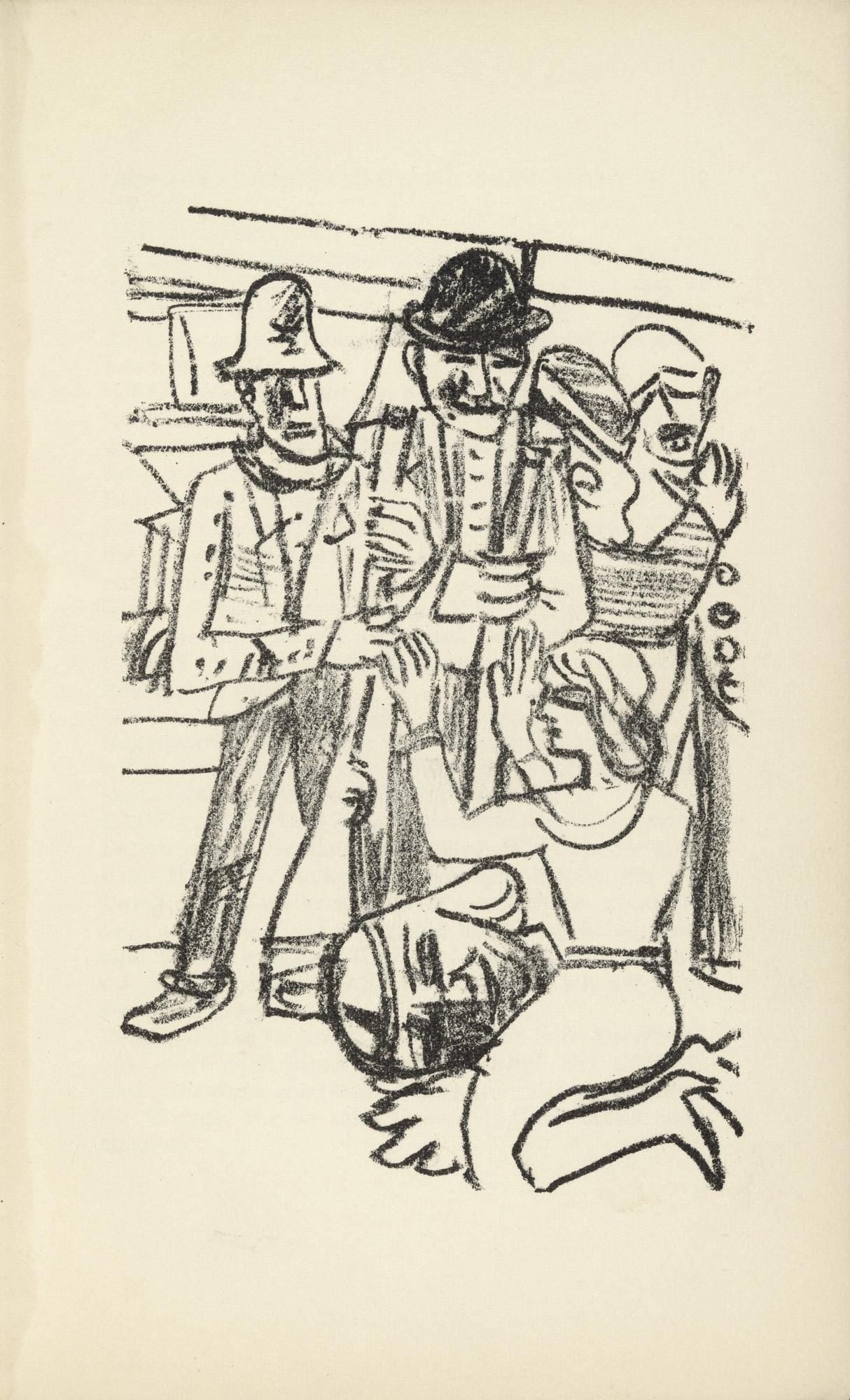 Max Beckmann, Composition (Gallwitz 286; Hofmaier 323-329; Rifkind 150 1-7), Der Mensch Ist Kein