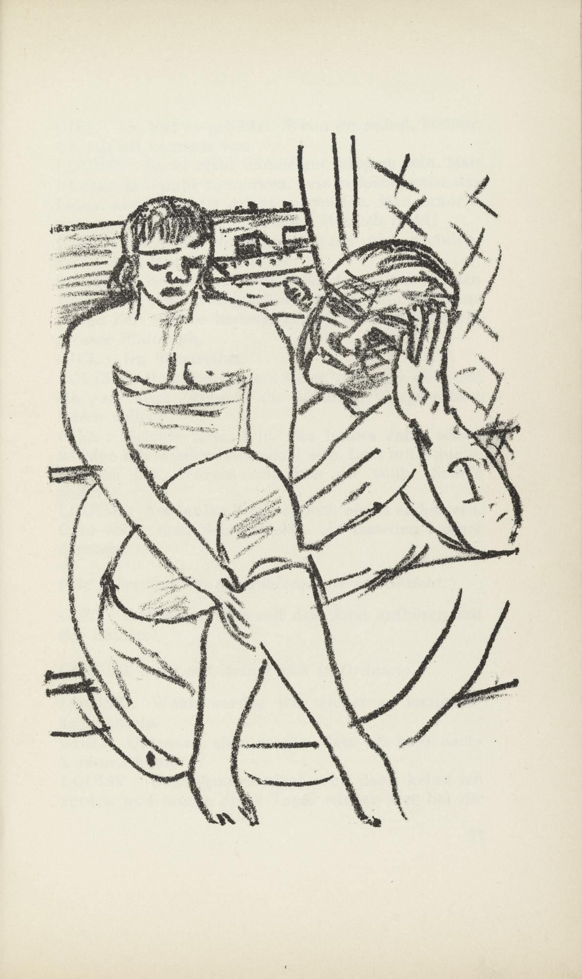 Max Beckmann, Composition (Gallwitz 286; Hofmaier 323-329; Rifkind 150 1-7), Der Mensch Ist Kein