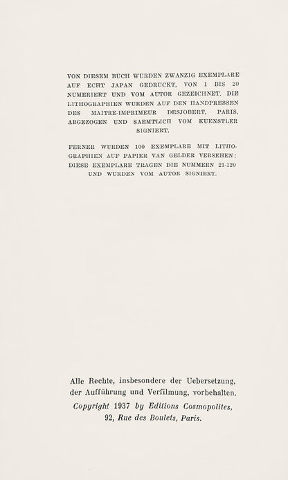 Max Beckmann, Composition (Gallwitz 286; Hofmaier 323-329; Rifkind 150 1-7), Der Mensch Ist Kein