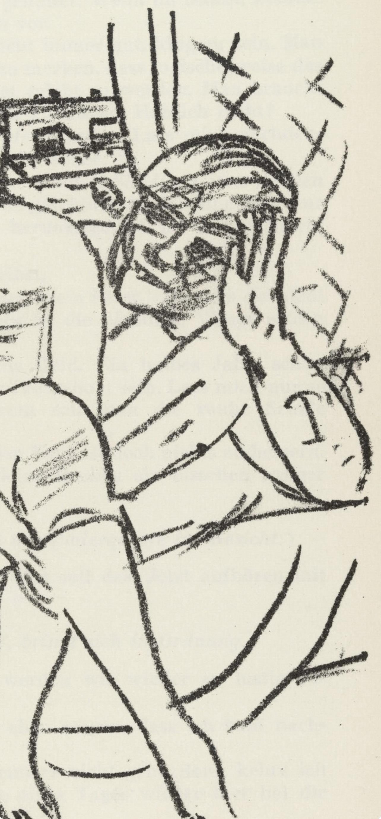 Max Beckmann, Composition (Gallwitz 286; Hofmaier 323-329; Rifkind 150 1-7), Der Mensch Ist Kein