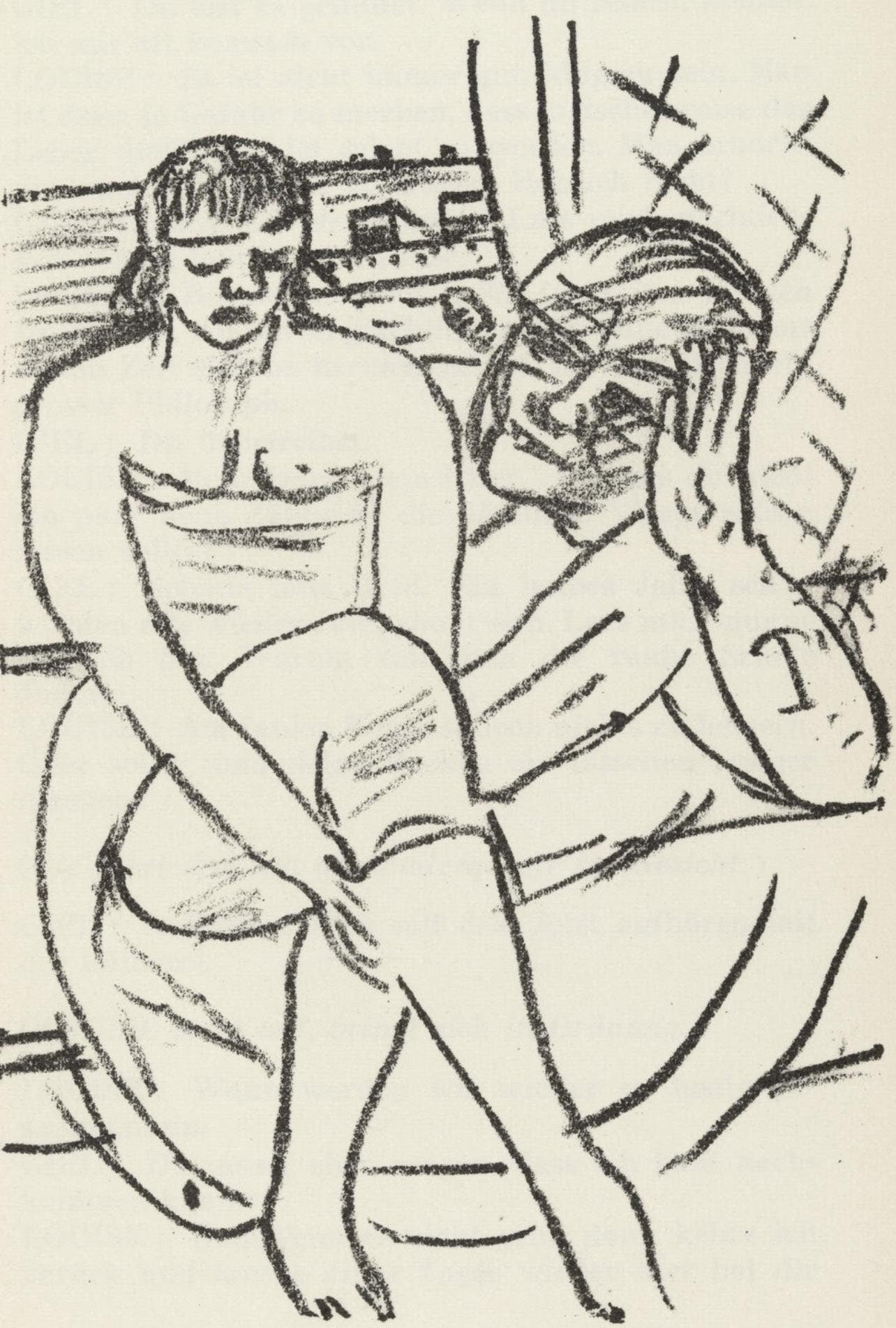 Max Beckmann, Composition (Gallwitz 286; Hofmaier 323-329; Rifkind 150 1-7), Der Mensch Ist Kein