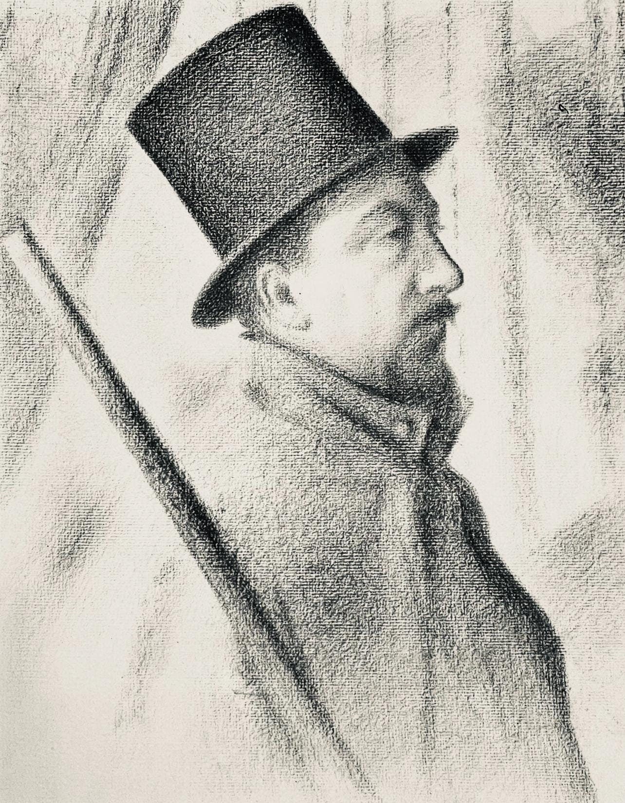 Georges Seurat, Portrait De Paul Signac, Seurat, Lithograph