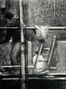 Georges Seurat, L'Chafaudage, Seurat, Lithograph