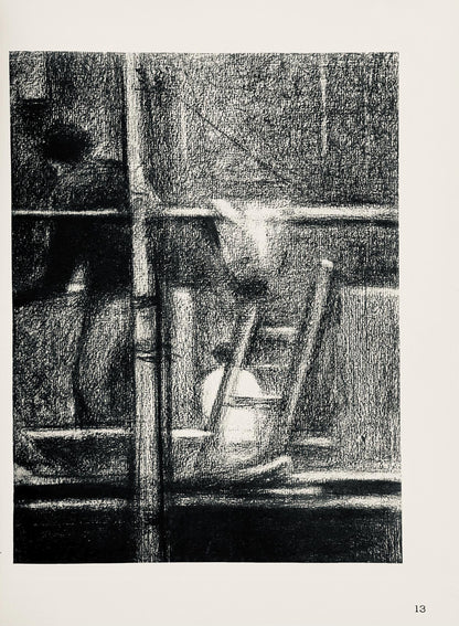 Georges Seurat, L'Chafaudage, Seurat, Lithograph