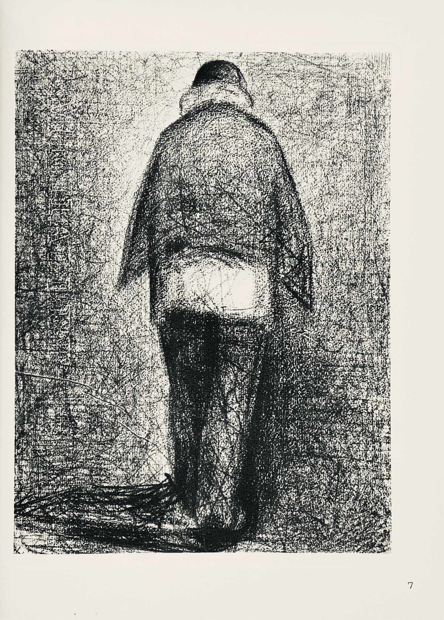 Georges Seurat, L'Homme Au Plaid, Seurat, Lithograph