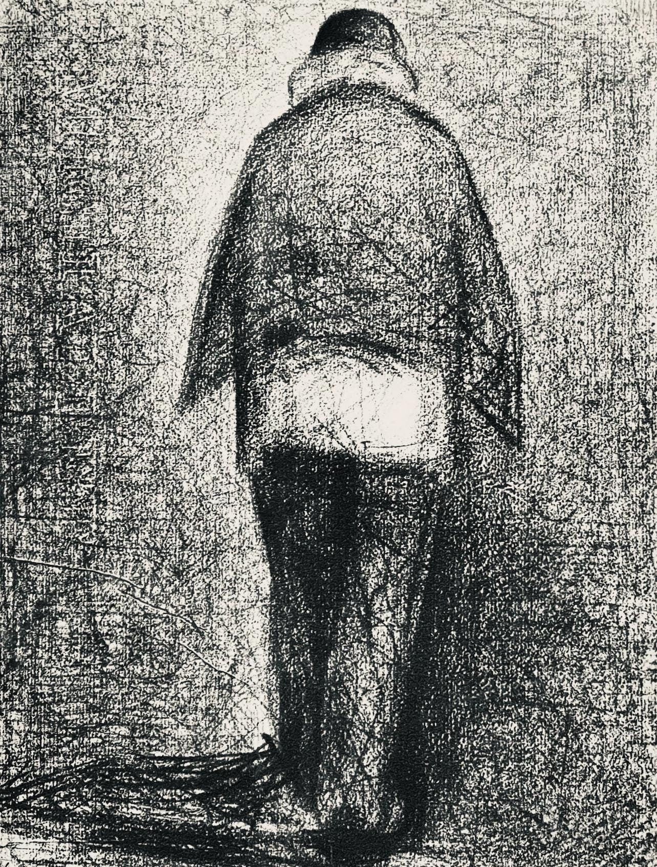 Georges Seurat, L'Homme Au Plaid, Seurat, Lithograph