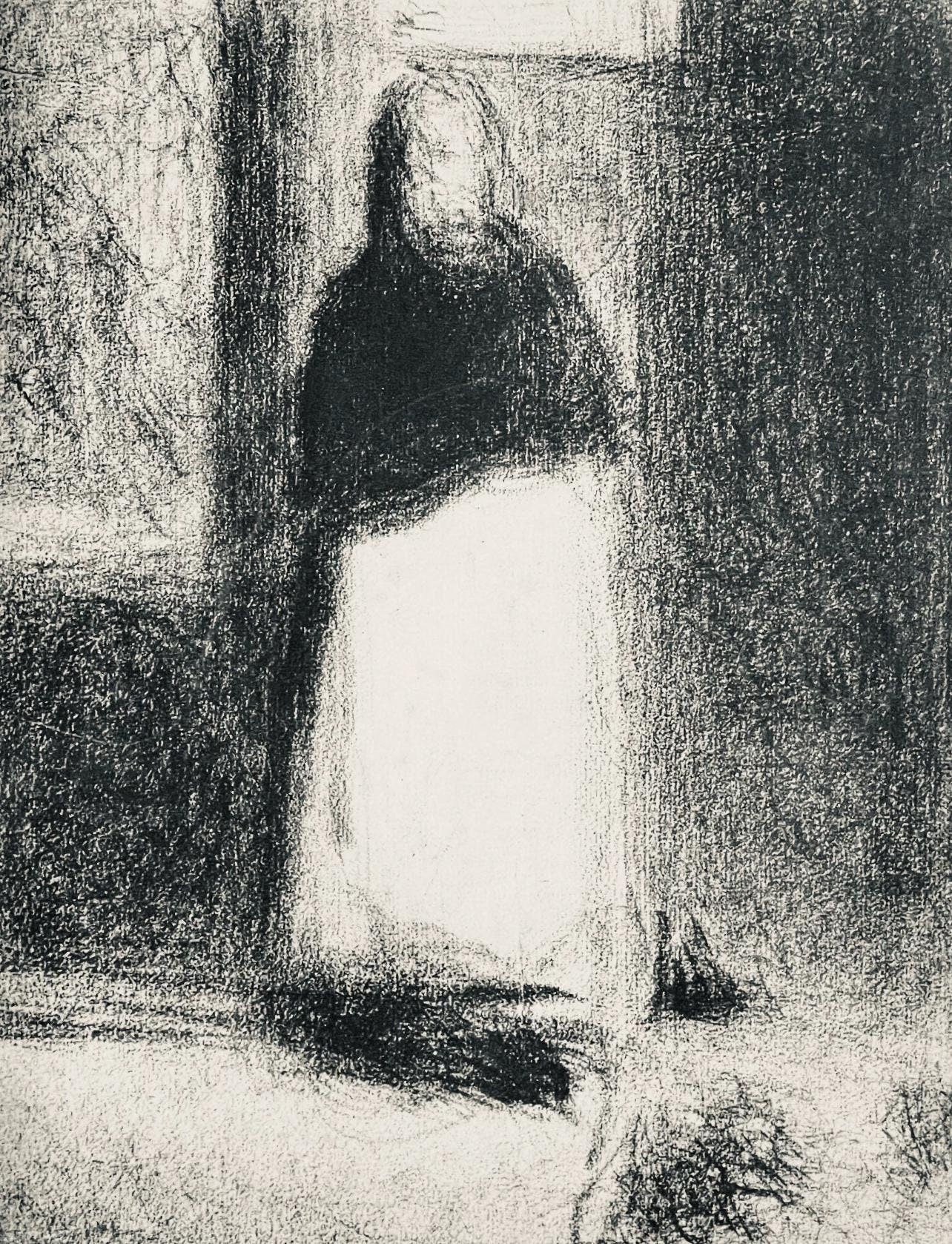 Georges Seurat, La Concierge. Vers, Seurat, Lithograph