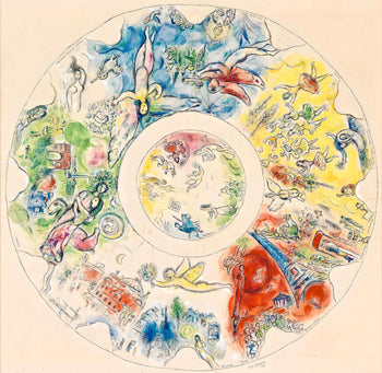 Marc Chagall, Composition (Cramer 61), Le Plafond De L'Opra De Paris, Lithograph