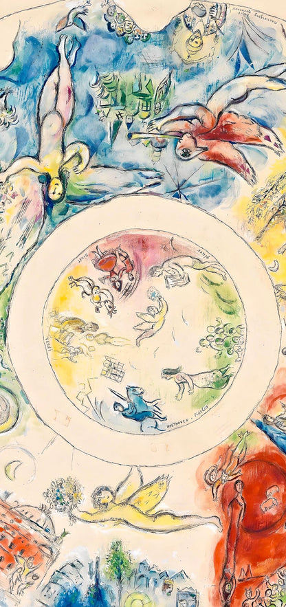 Marc Chagall, Composition (Cramer 61), Le Plafond De L'Opra De Paris, Lithograph