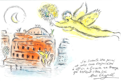 Marc Chagall, Composition (Cramer 61), Le Plafond De L'Opra De Paris, Lithograph