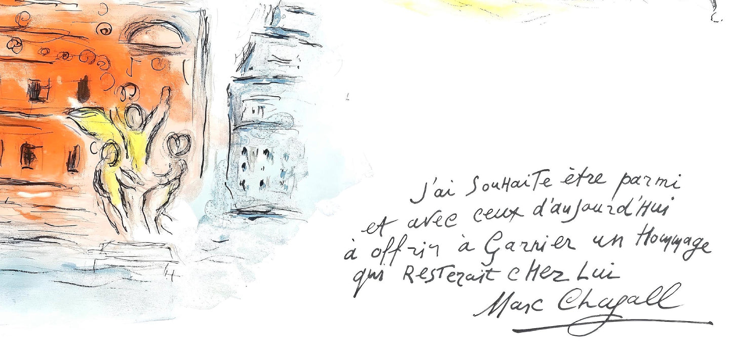 Marc Chagall, Composition (Cramer 61), Le Plafond De L'Opra De Paris, Lithograph