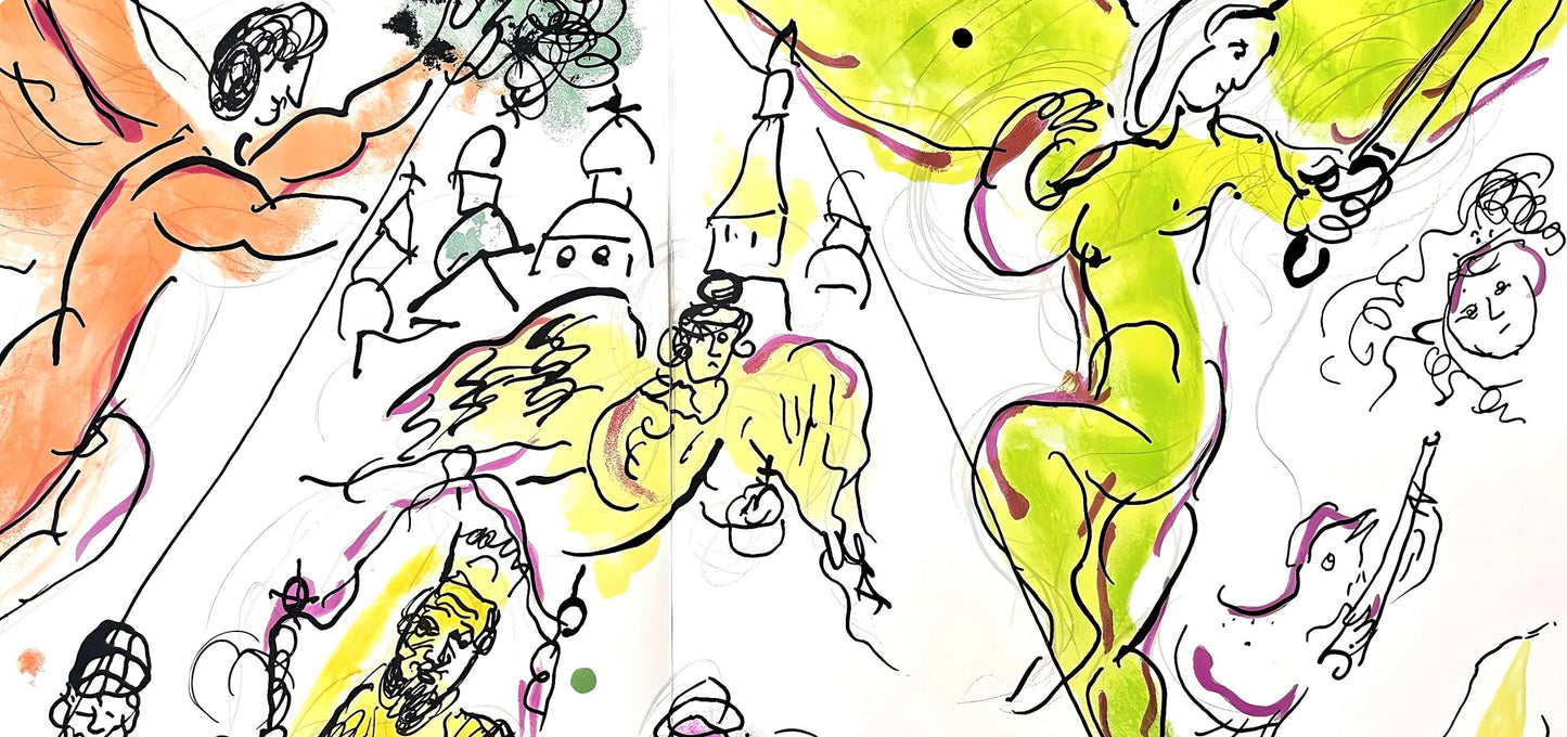 Marc Chagall, Composition (Cramer 61), Le Plafond De L'Opra De Paris, Lithograph