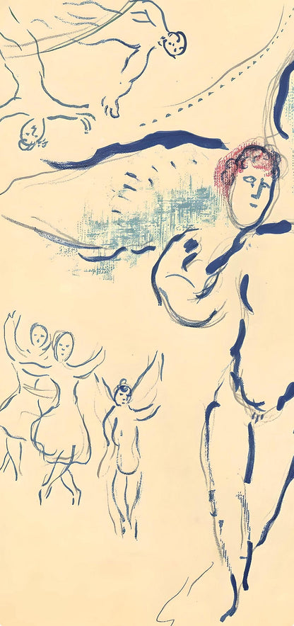 Marc Chagall, Composition (Cramer 61), Le Plafond De L'Opra De Paris, Lithograph