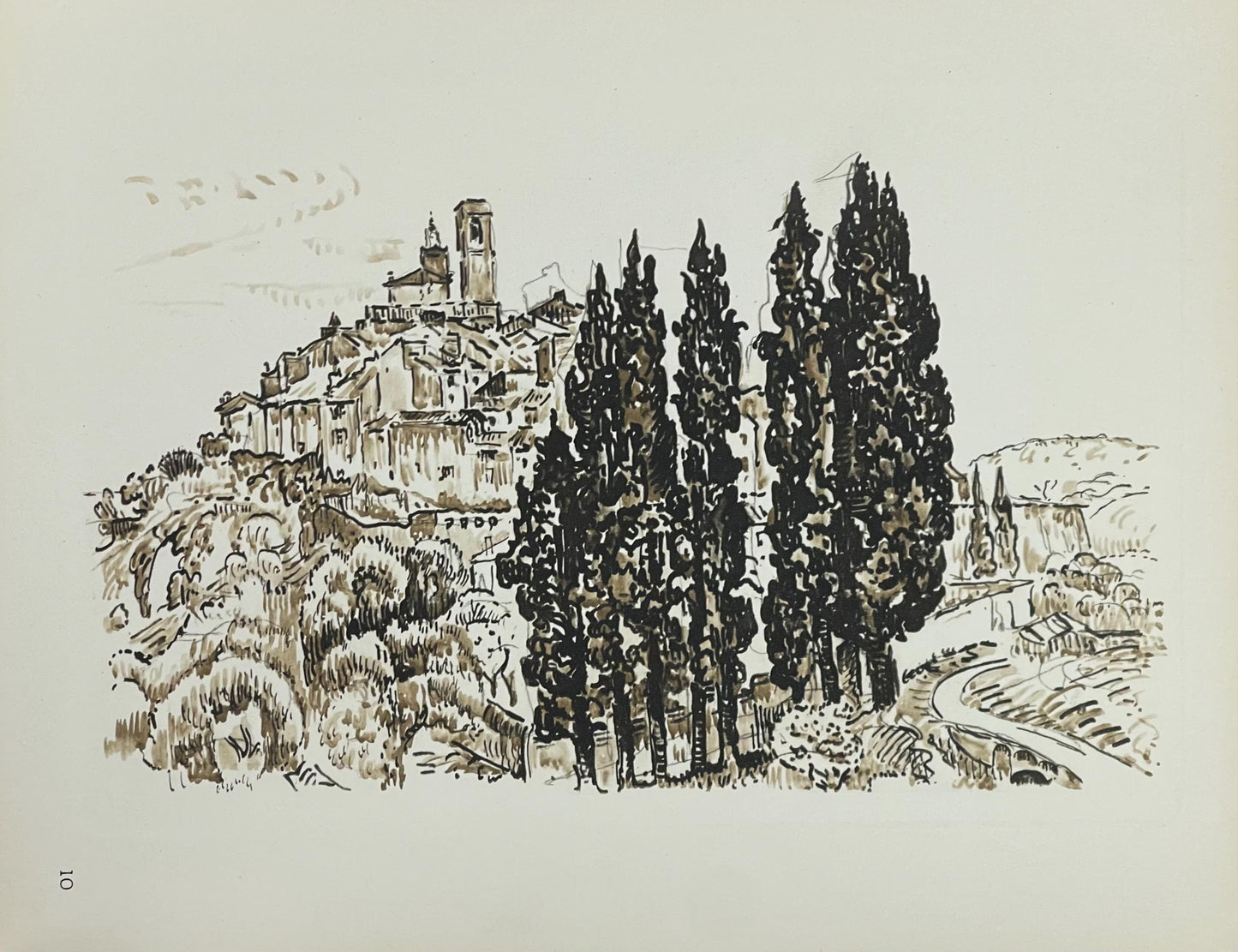 Paul Signac, St-Paul-De-Vence, Signac Dessins, Lithograph