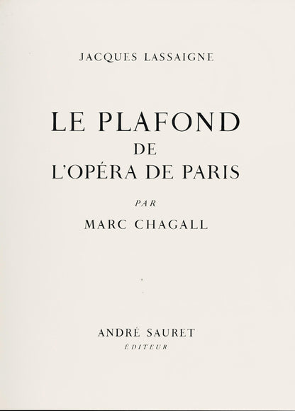 Marc Chagall, Composition (Cramer 61), Le Plafond De L'Opra De Paris, Lithograph