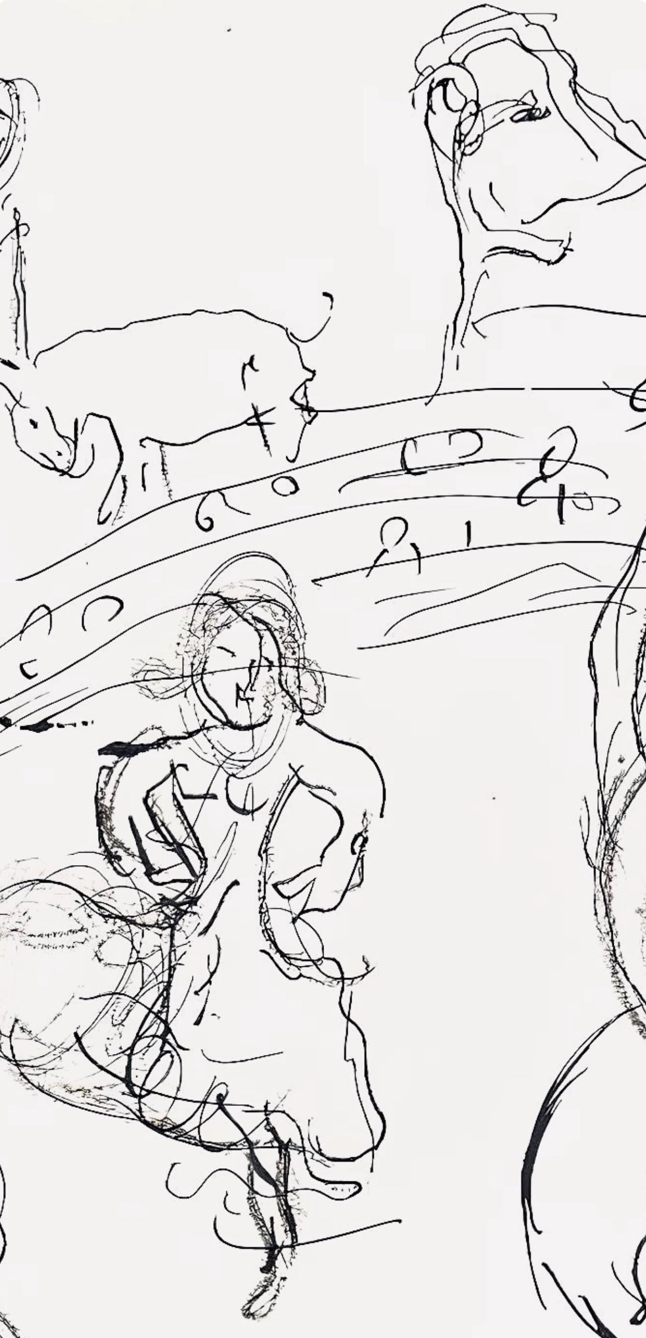 Marc Chagall, Composition (Cramer 61), Le Plafond De L'Opra De Paris, Lithograph