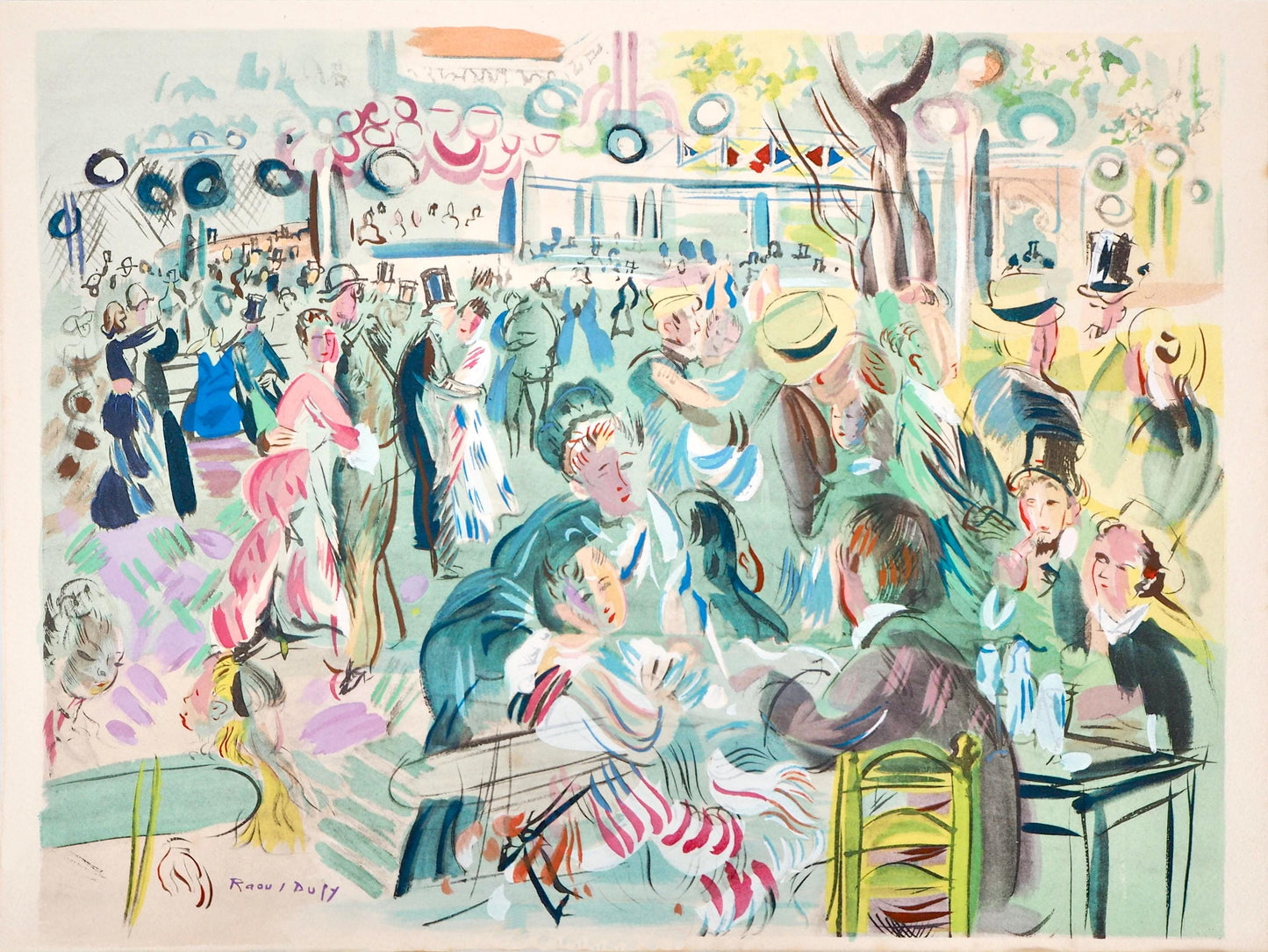 Raoul Dufy, Composition, Eaux-De-Vie, Esprit De La Fleur Et Du Fruit, Lithograph
