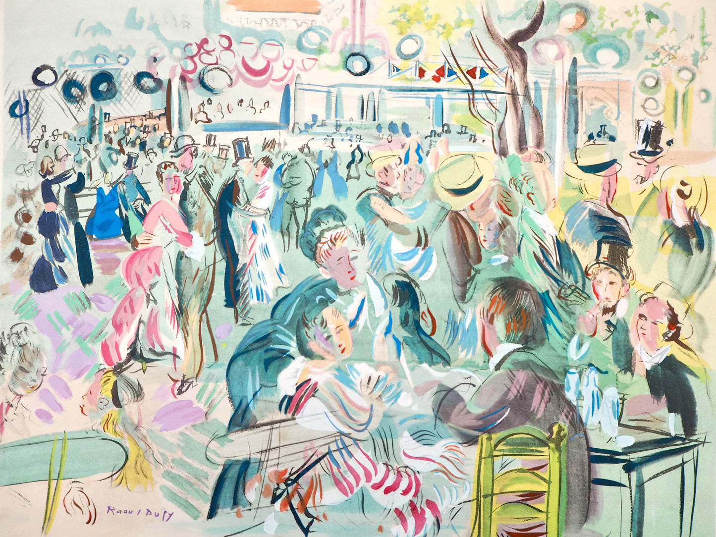 Raoul Dufy, Composition, Eaux-De-Vie, Esprit De La Fleur Et Du Fruit, Lithograph