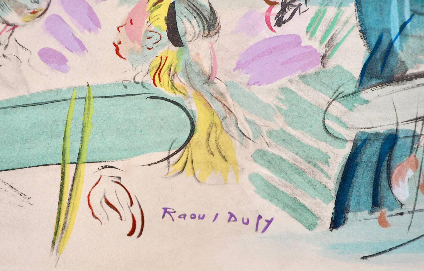 Raoul Dufy, Composition, Eaux-De-Vie, Esprit De La Fleur Et Du Fruit, Lithograph