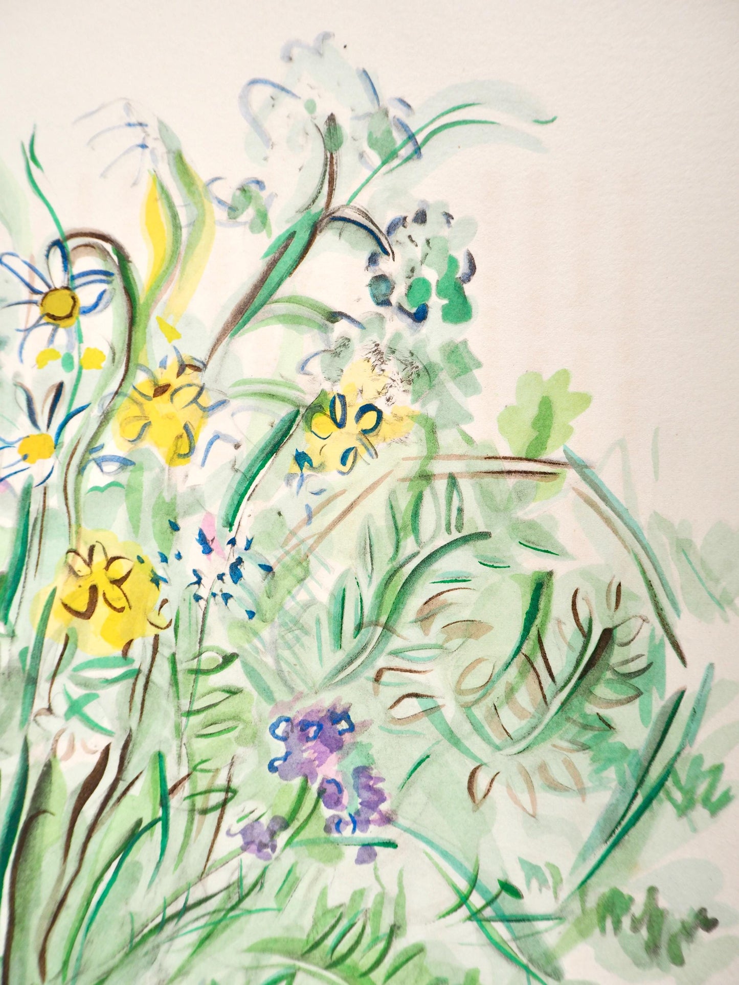 Raoul Dufy, Composition, Eaux-De-Vie, Esprit De La Fleur Et Du Fruit, Lithograph