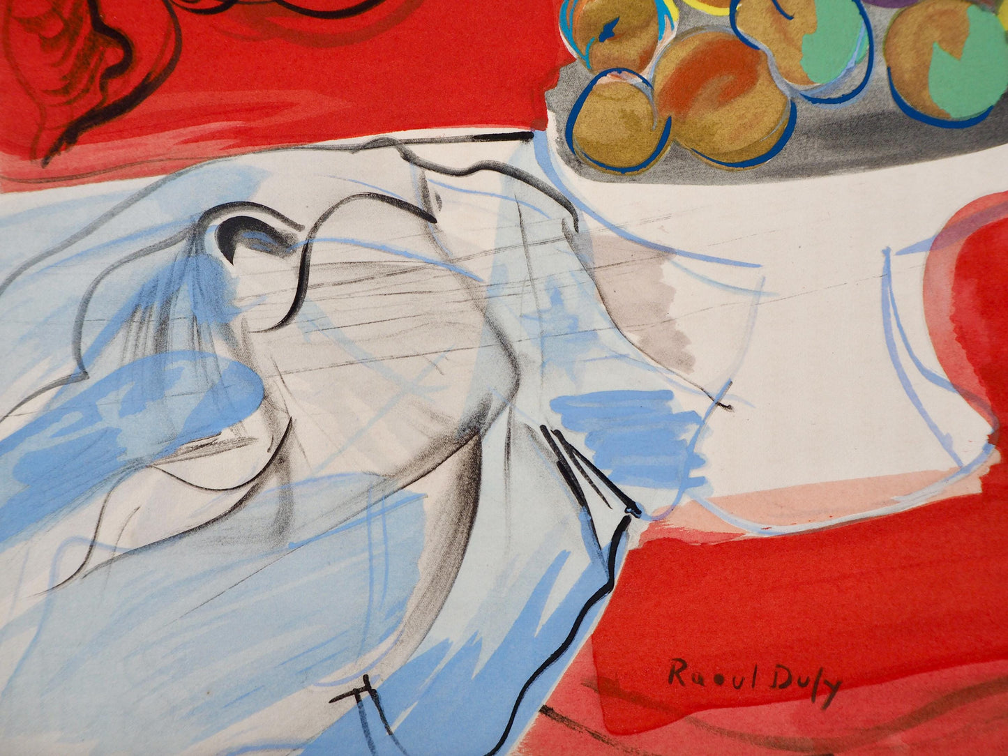 Raoul Dufy, Composition, Eaux-De-Vie, Esprit De La Fleur Et Du Fruit, Lithograph