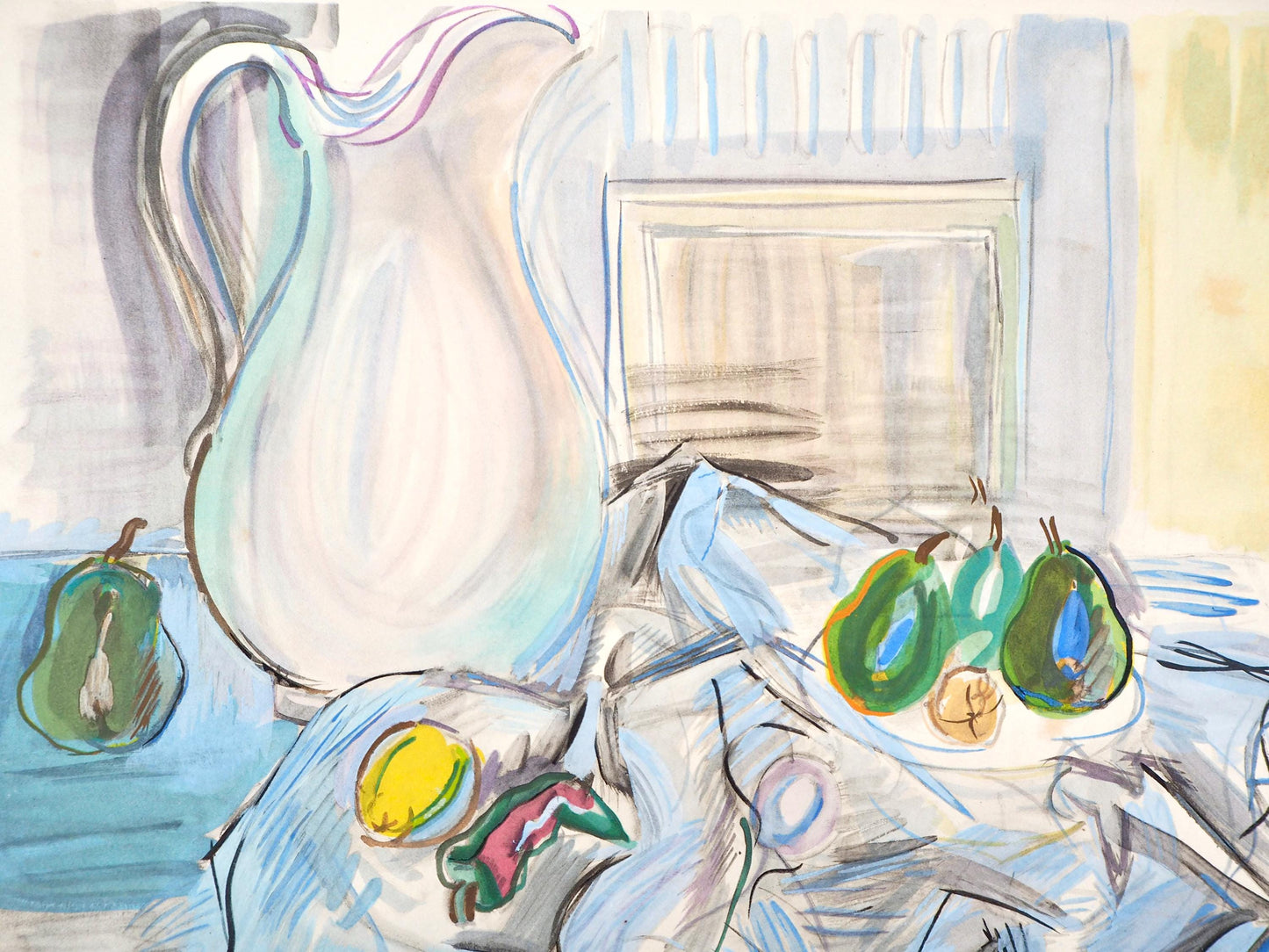 Raoul Dufy, Composition, Eaux-De-Vie, Esprit De La Fleur Et Du Fruit, Lithograph