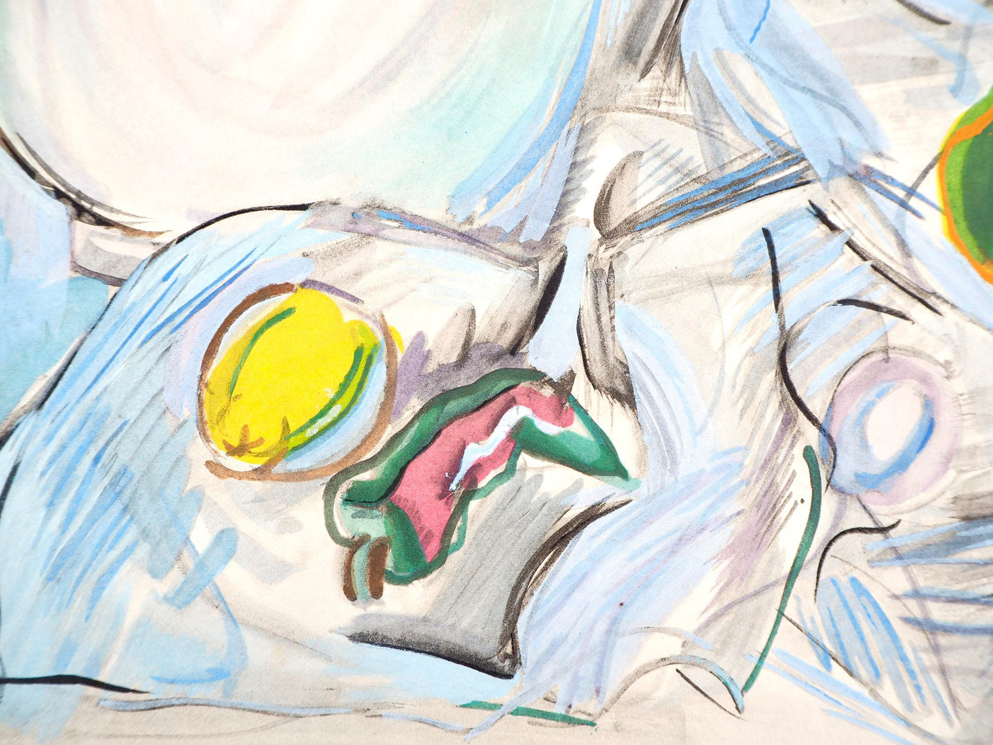 Raoul Dufy, Composition, Eaux-De-Vie, Esprit De La Fleur Et Du Fruit, Lithograph