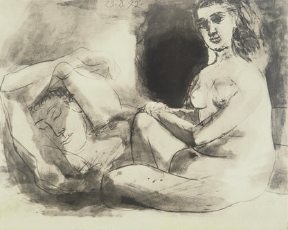 Pablo Picasso, Composition (Orozco 238), Picasso, La Flte Double, Lithograph