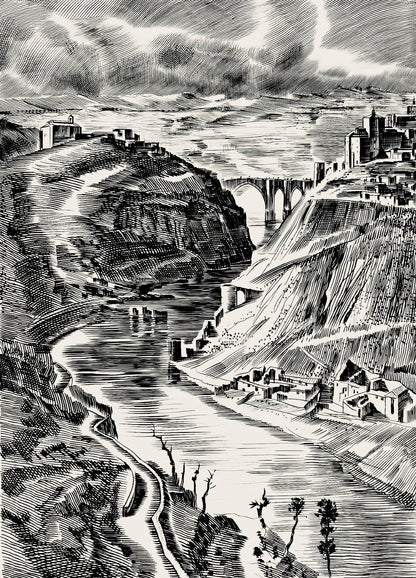 Albert Decaris, Composition, Portrait De A. Decaris, Engraving