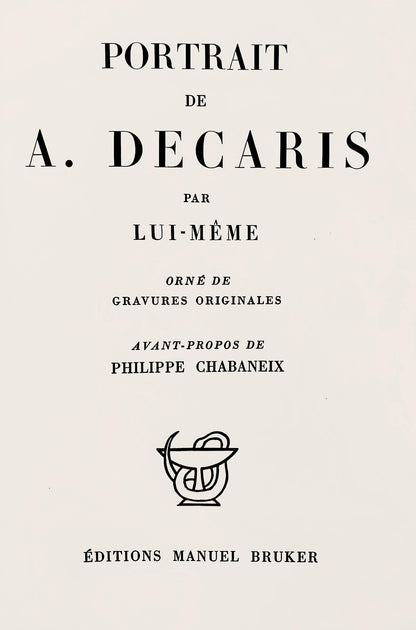 Albert Decaris, Composition, Portrait De A. Decaris, Engraving