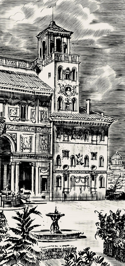 Albert Decaris, Composition, Portrait De A. Decaris, Engraving