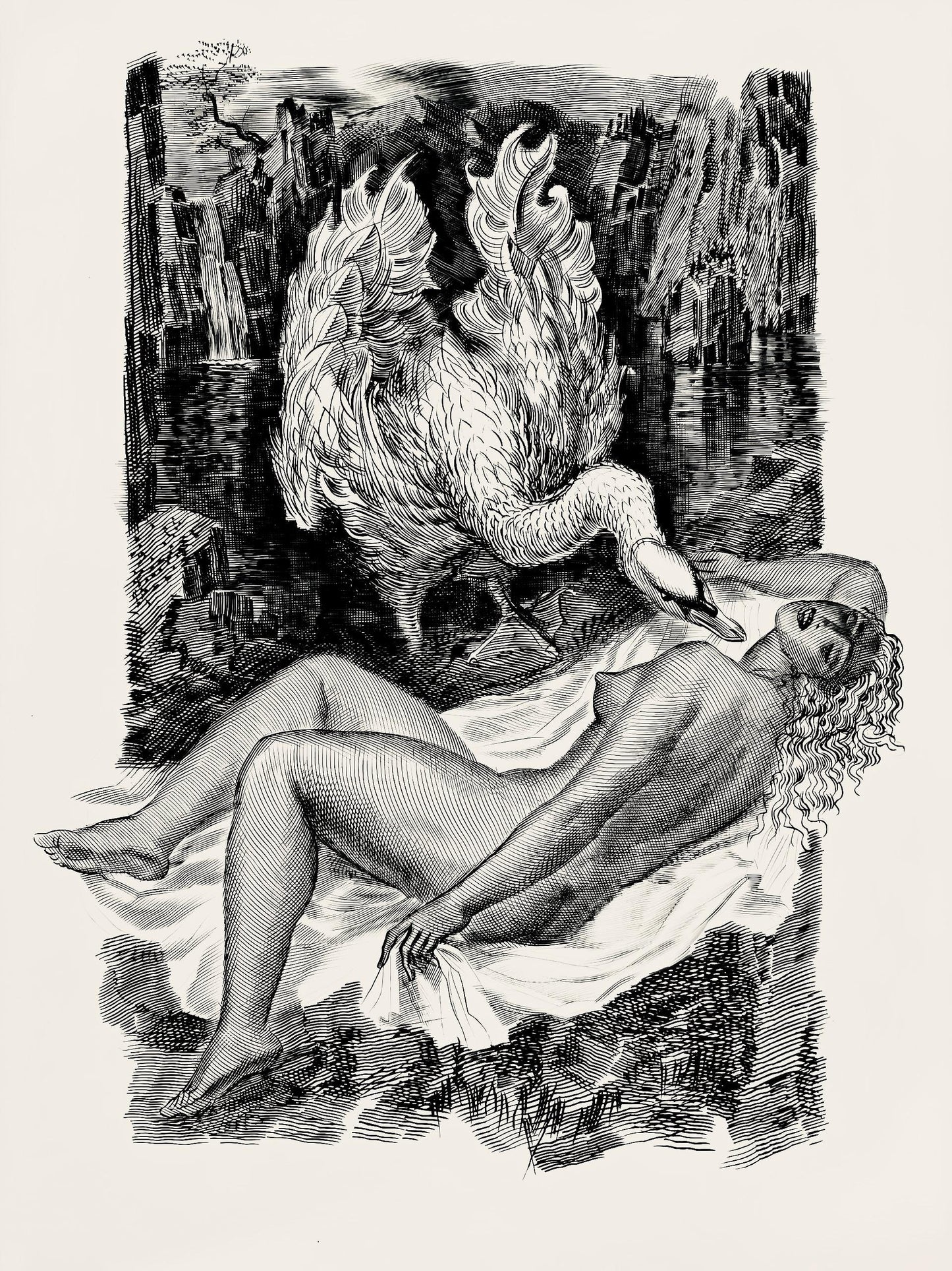 Albert Decaris, Composition, Portrait De A. Decaris, Engraving